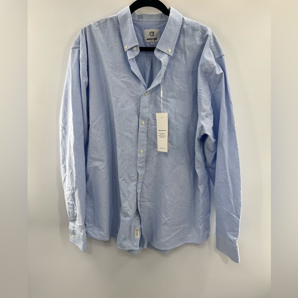 3For$20 Mocotono Men’s Blue Button Down Shirt NWT size Large